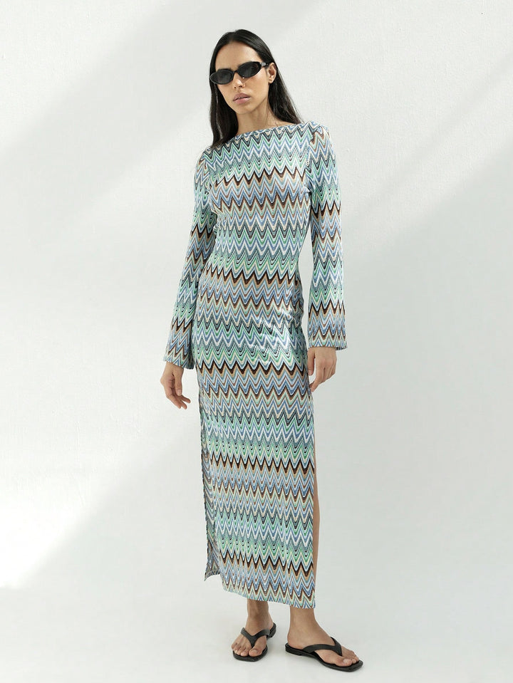 Rochie maxi SHEIN, mix culori