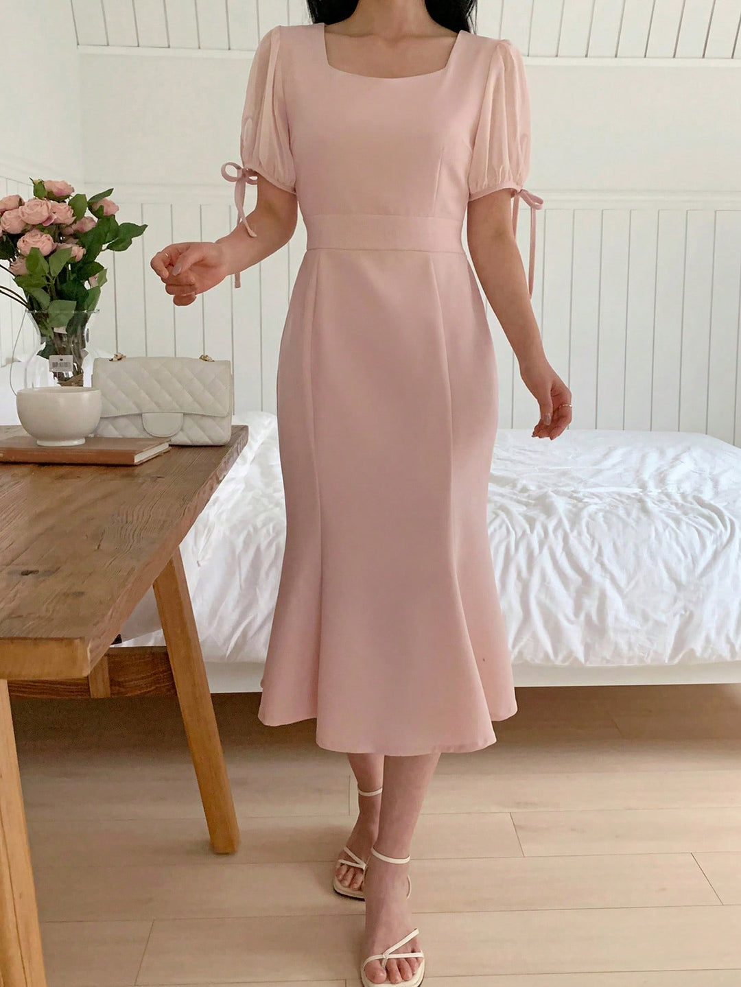 Rochie midi SHEIN, roz