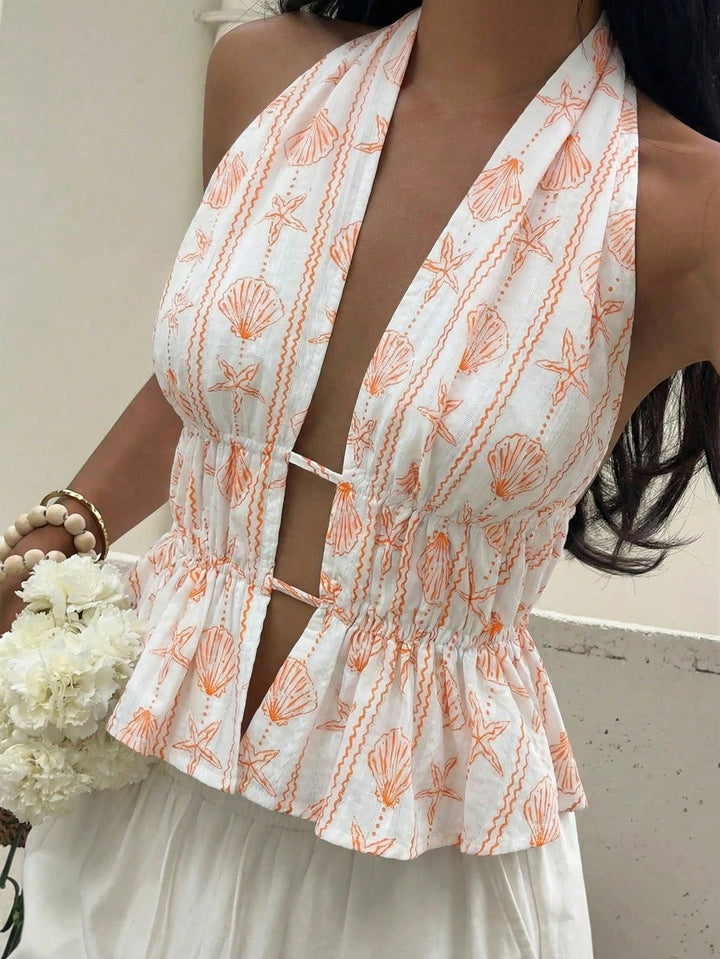 Top SHEIN, portocaliu
