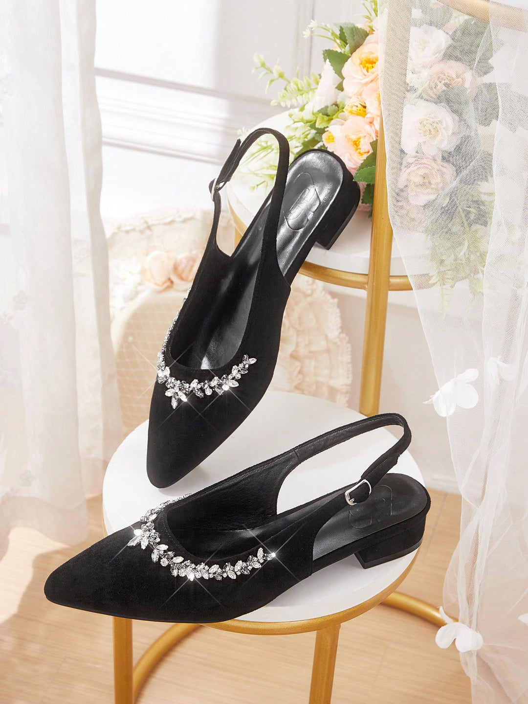 Pantofi cu toc SHEIN, negru