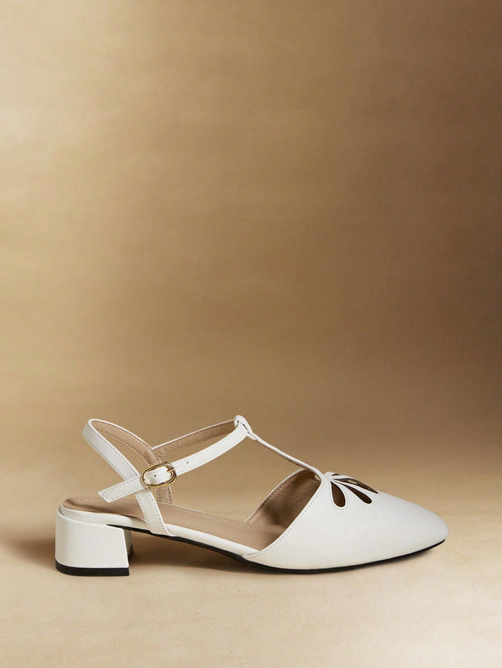 Pantofi cu toc SHEIN, alb