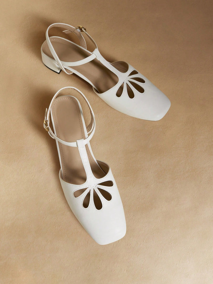 Pantofi cu toc SHEIN, alb