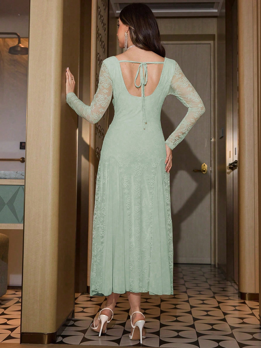 Rochie midi SHEIN, verde