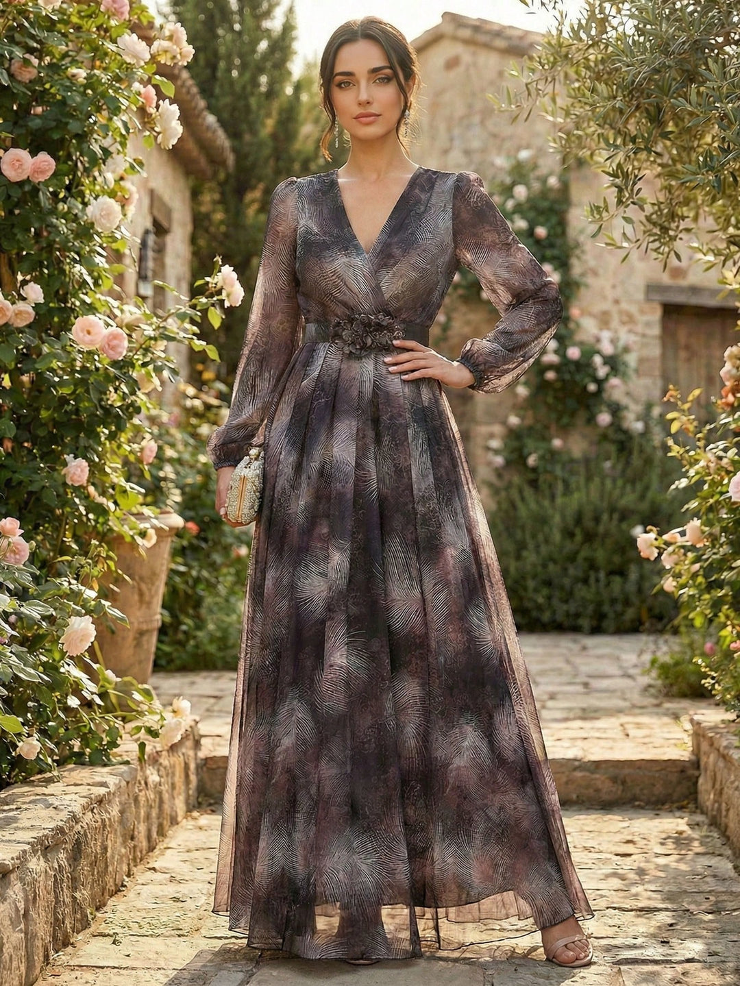 Rochie maxi SHEIN, mix culori