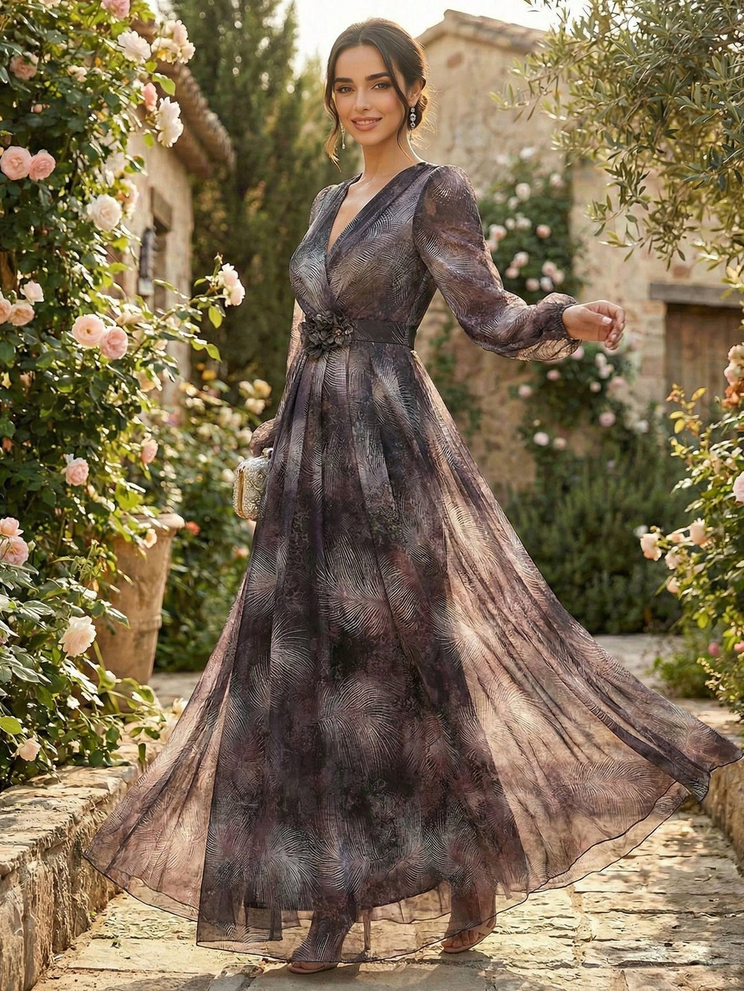 Rochie maxi SHEIN, mix culori