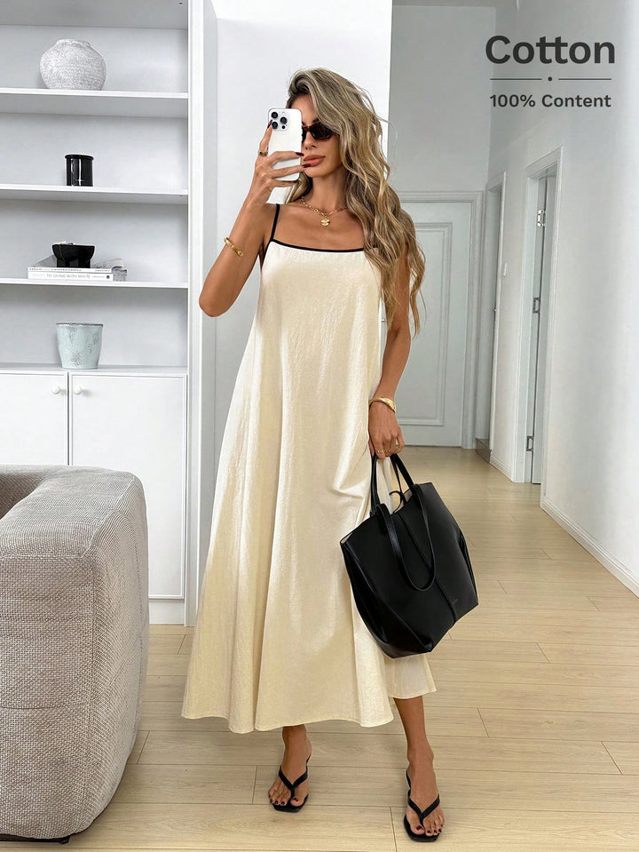 Rochie maxi SHEIN, crem