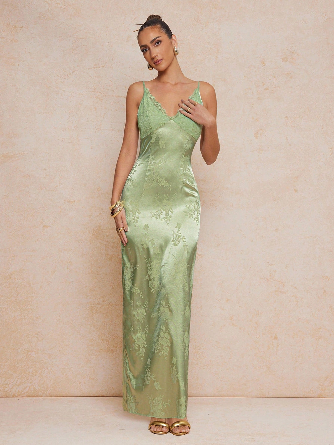 Rochie maxi SHEIN, verde