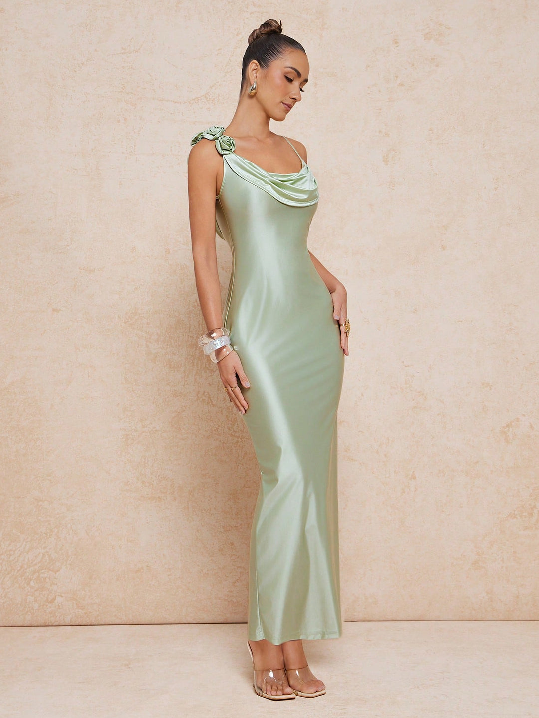 Rochie maxi SHEIN, verde