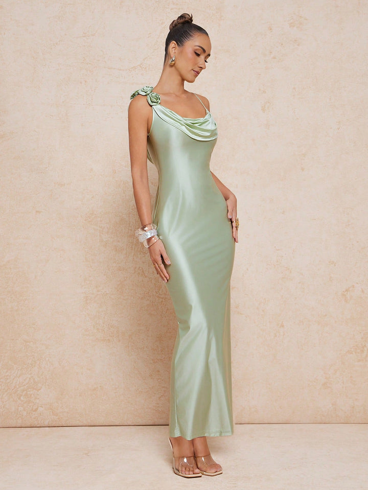 Rochie maxi SHEIN, verde