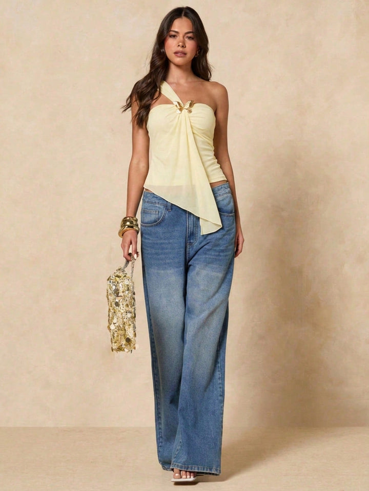 Top SHEIN, galben