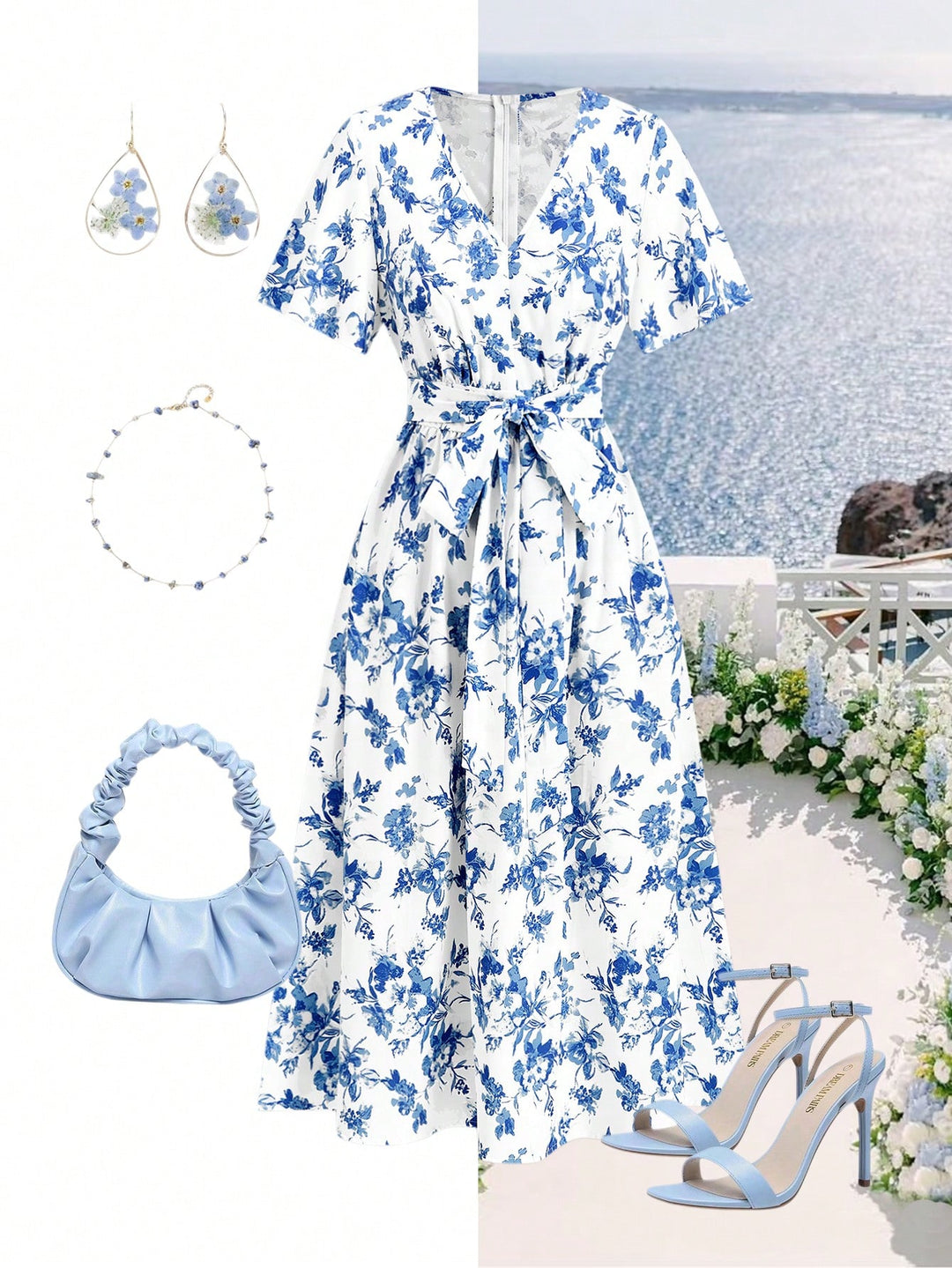 Rochie midi SHEIN, albastru
