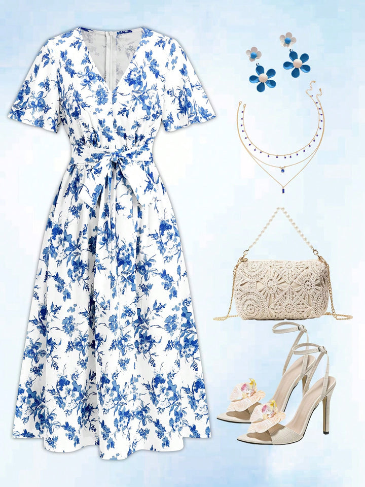 Rochie midi SHEIN, albastru