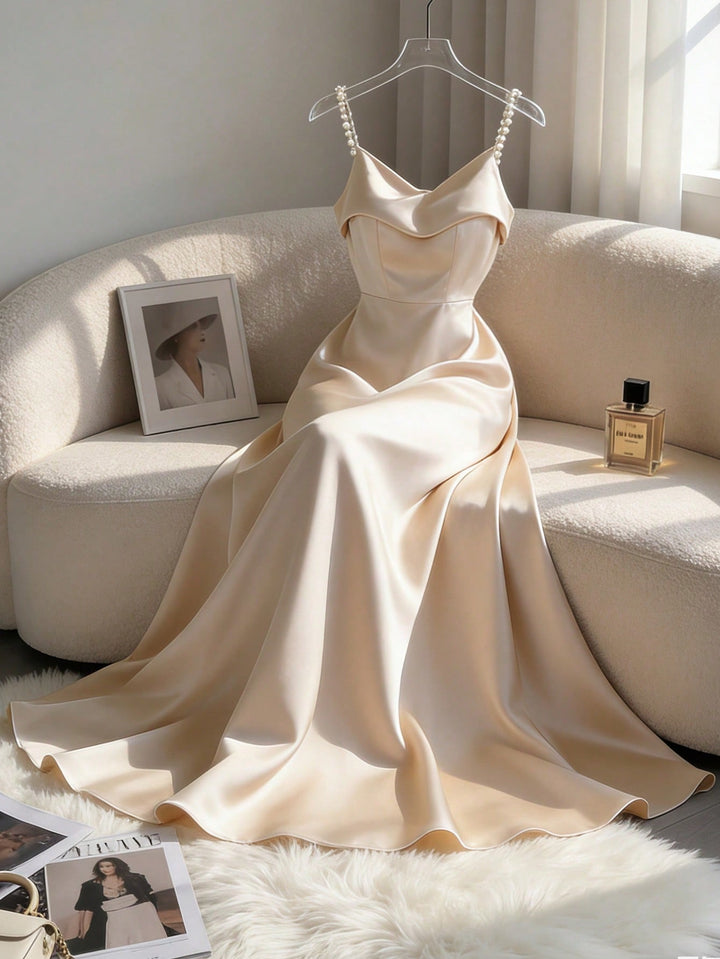 SHEIN maxi ruha, bézs