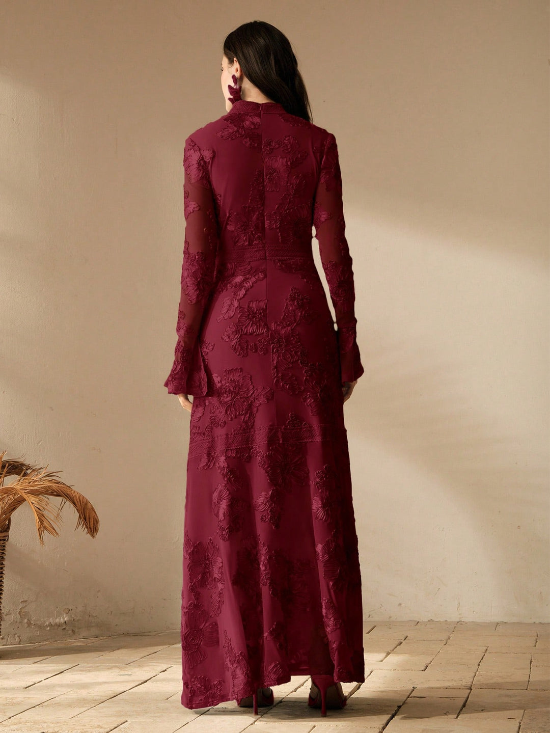 Rochie maxi SHEIN, vișiniu