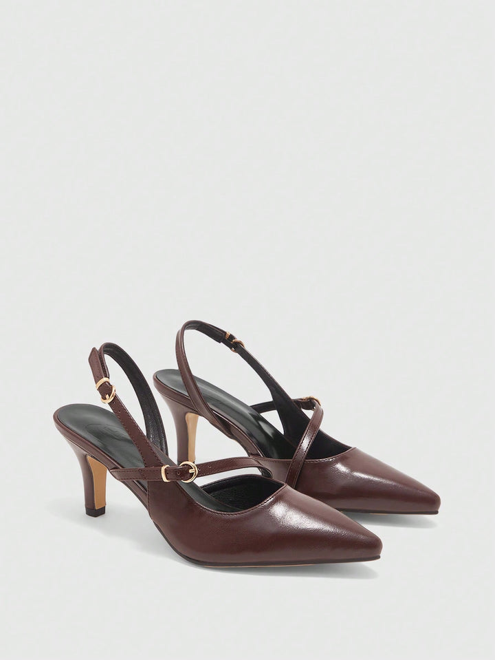 Pantofi cu toc SHEIN, maro