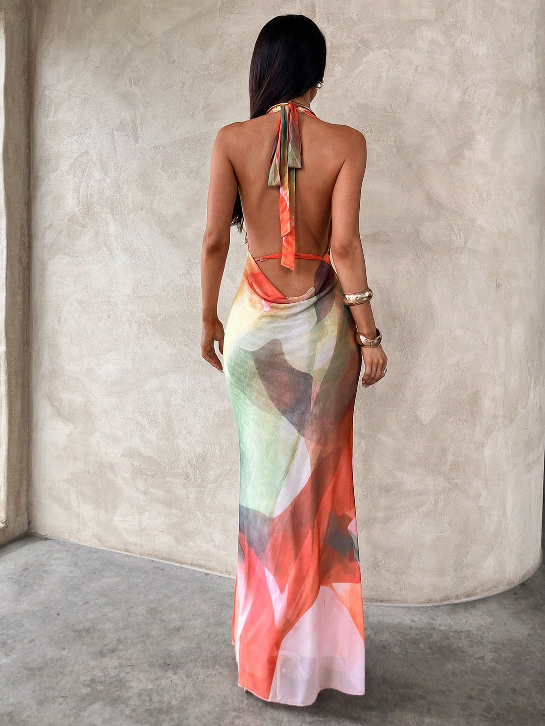 Rochie maxi SHEIN, mix culori