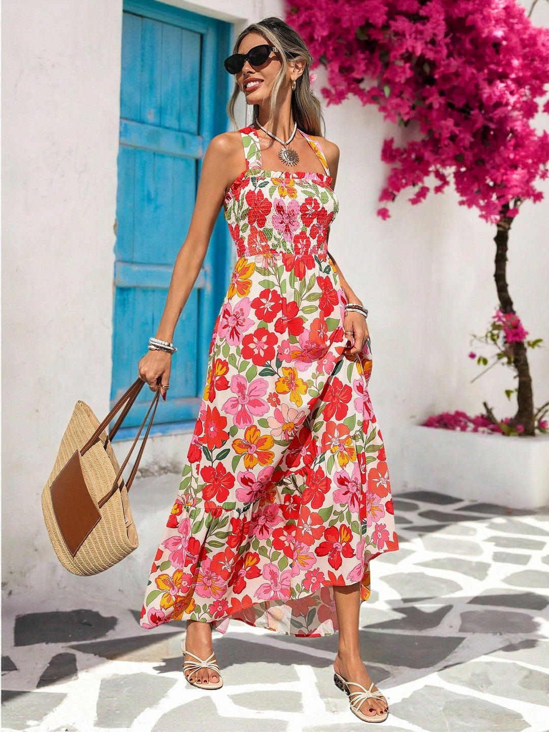 Rochie maxi SHEIN, mix culori