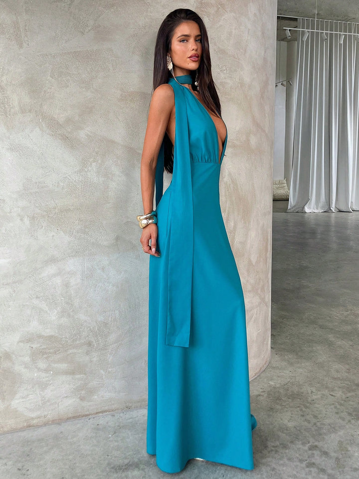 Rochie maxi SHEIN, verde