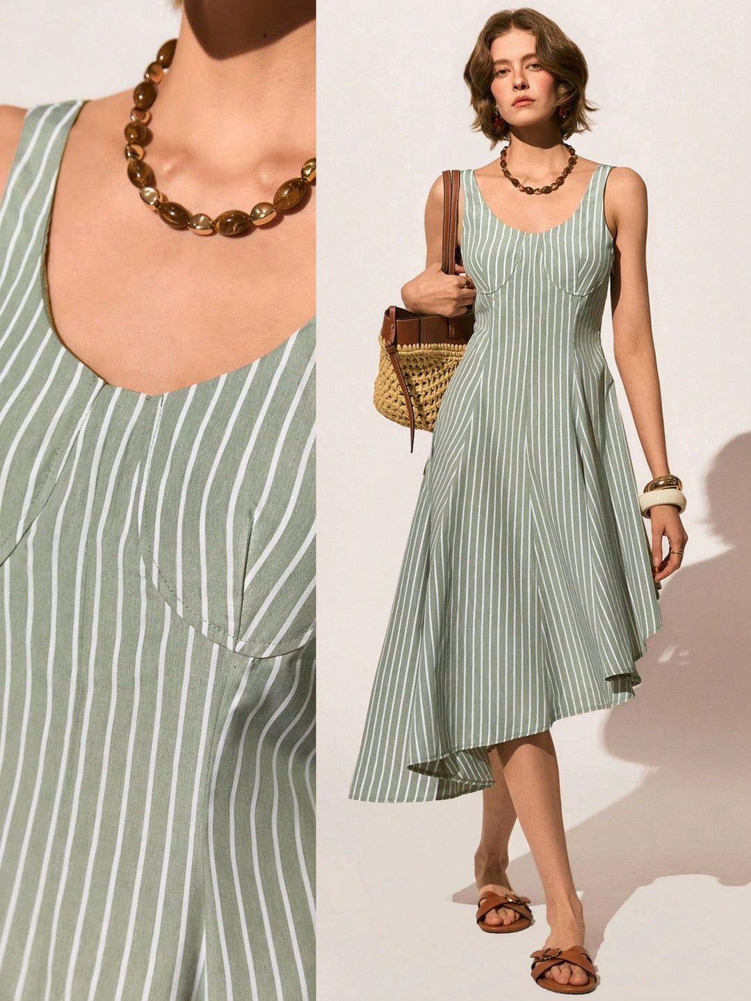 Rochie maxi SHEIN, verde