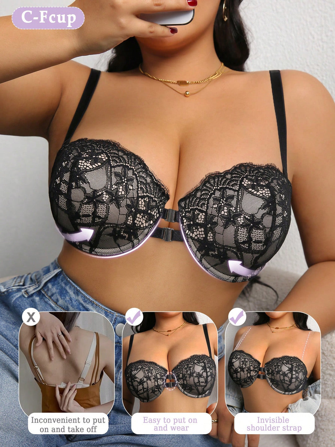 Sutien SHEIN, negru