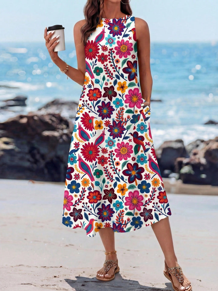 Rochie midi SHEIN, mix culori