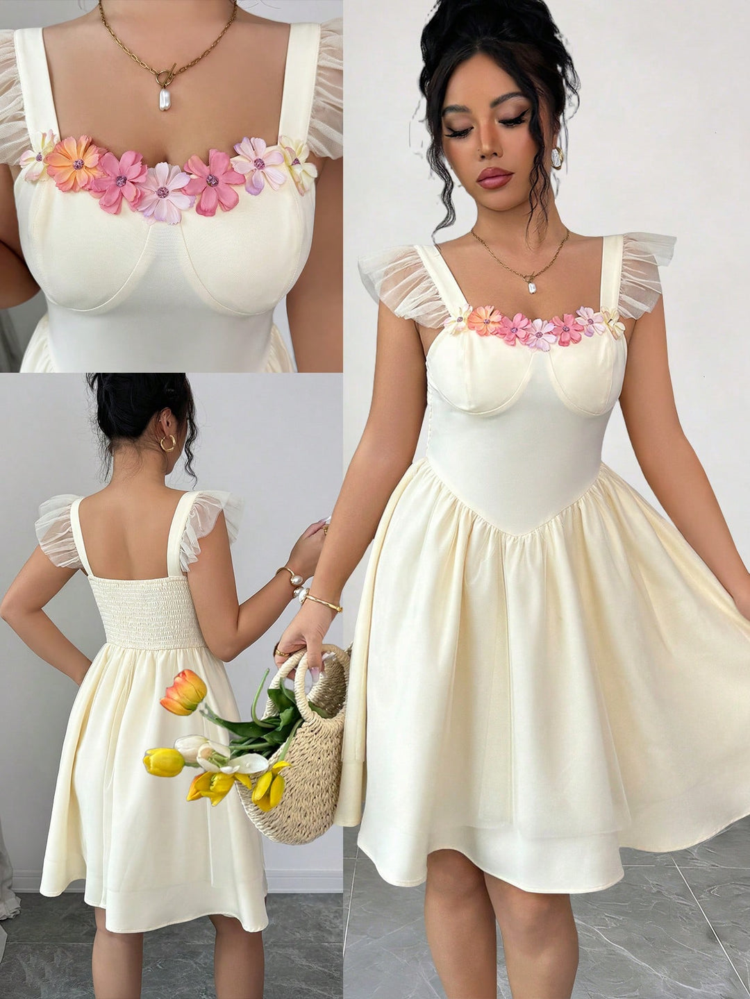 Rochie scurtă SHEIN, galben