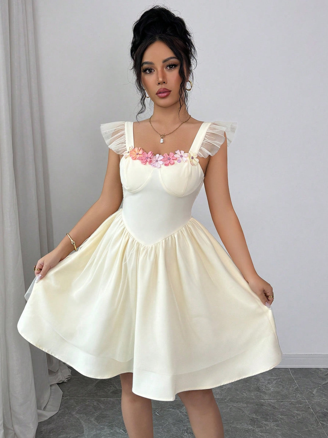 Rochie scurtă SHEIN, galben