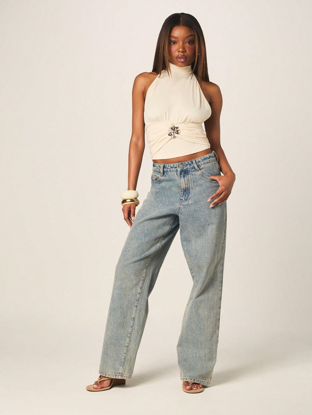 Top SHEIN, galben