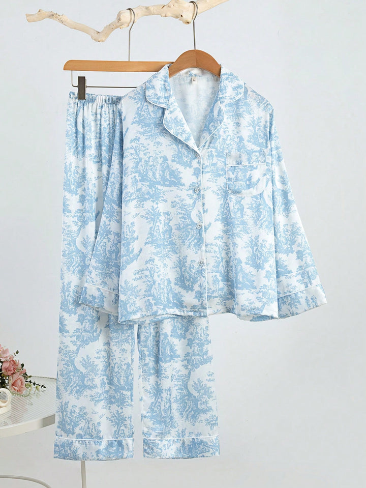 Pijama SHEIN, albastru