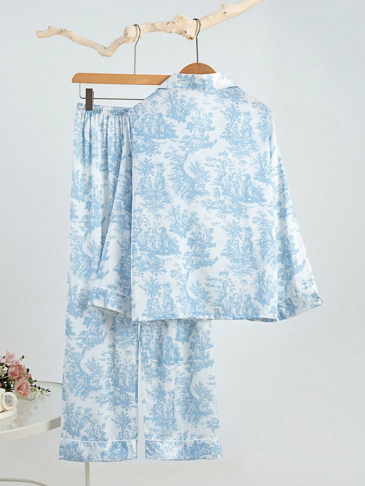 Pijama SHEIN, albastru