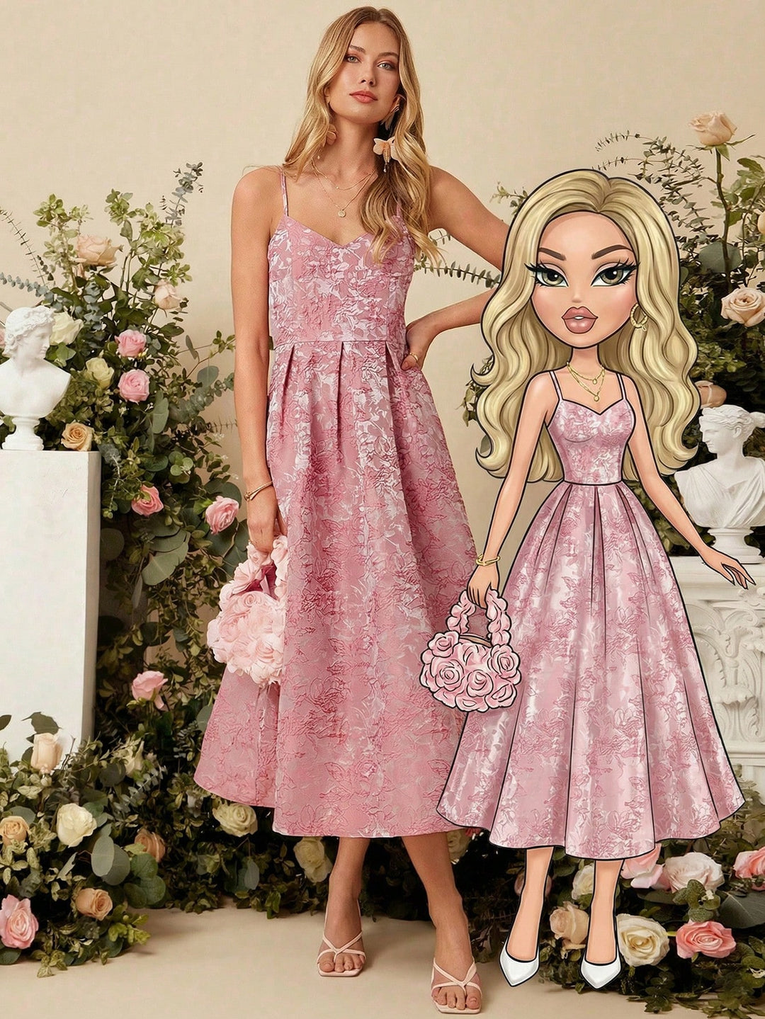 Rochie maxi SHEIN, mix culori