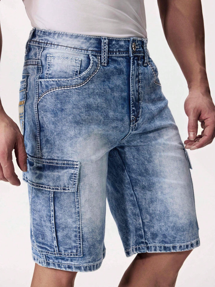 Pantaloni scurți SHEIN, albastru