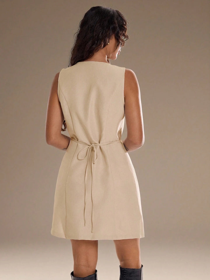 Rochie mini SHEIN, bej