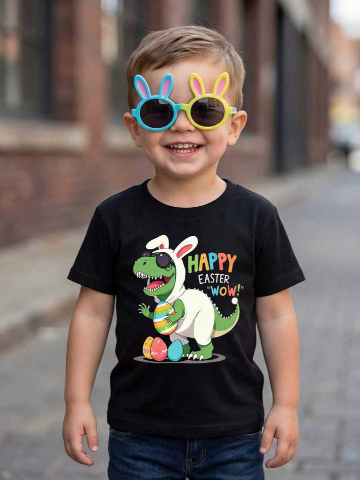 Tricou pentru copii SHEIN, negru