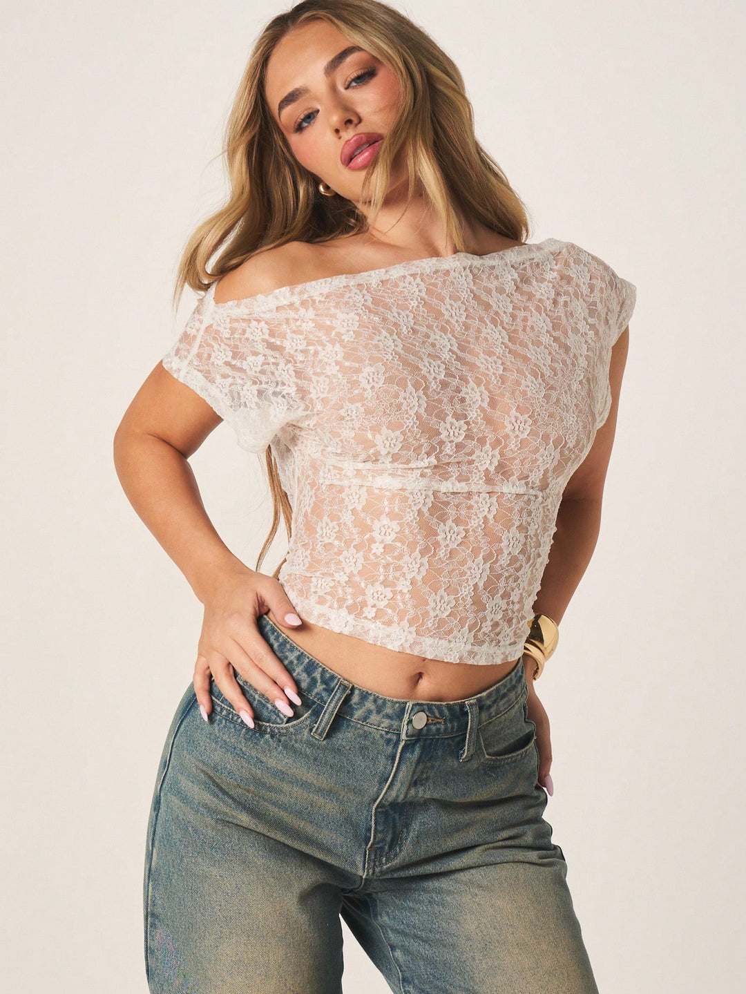 Top SHEIN, alb
