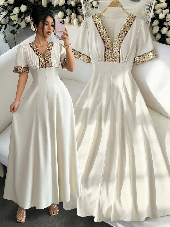 Rochie maxi SHEIN, bej