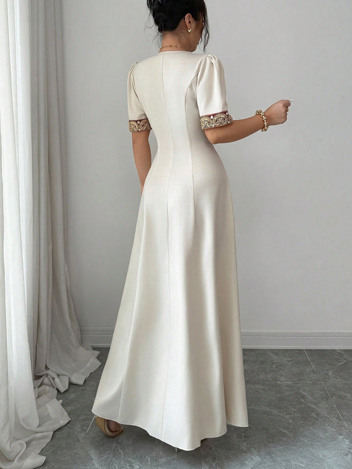 Rochie maxi SHEIN, bej