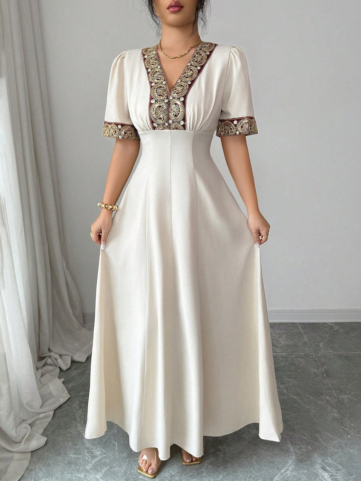 Rochie maxi SHEIN, bej