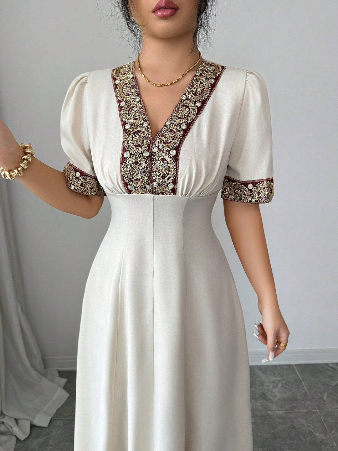 Rochie maxi SHEIN, bej