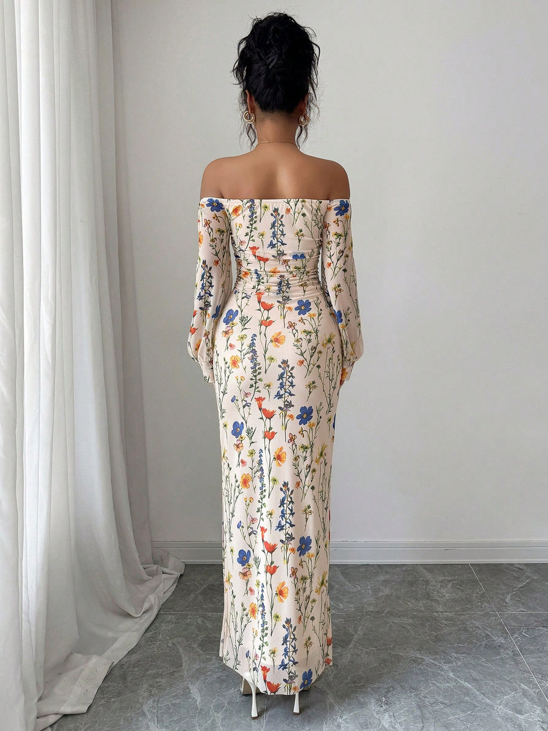 Rochie maxi SHEIN, portocaliu