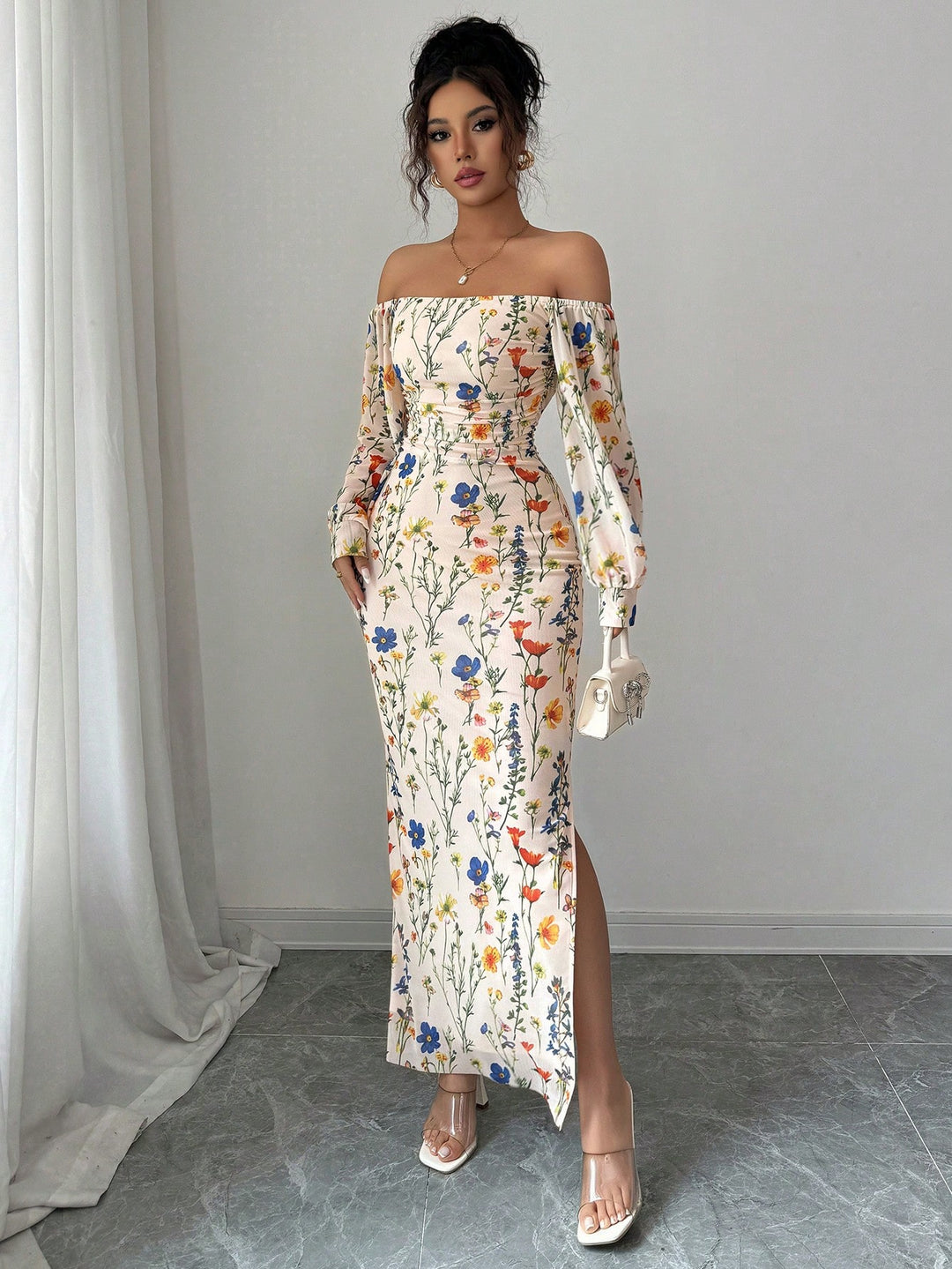 Rochie maxi SHEIN, portocaliu