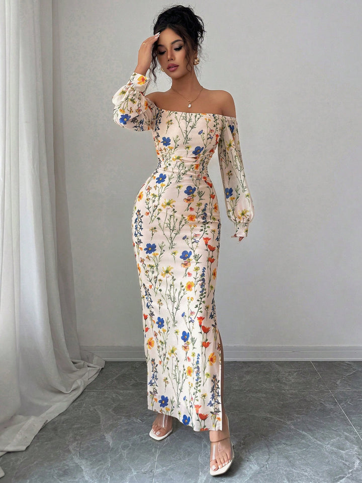 Rochie maxi SHEIN, portocaliu