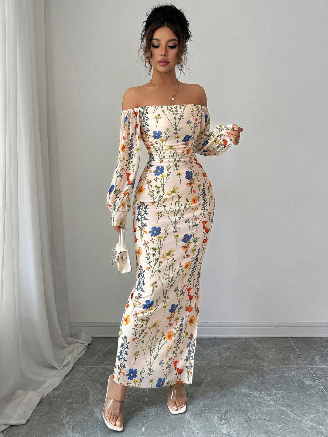 Rochie maxi SHEIN, portocaliu
