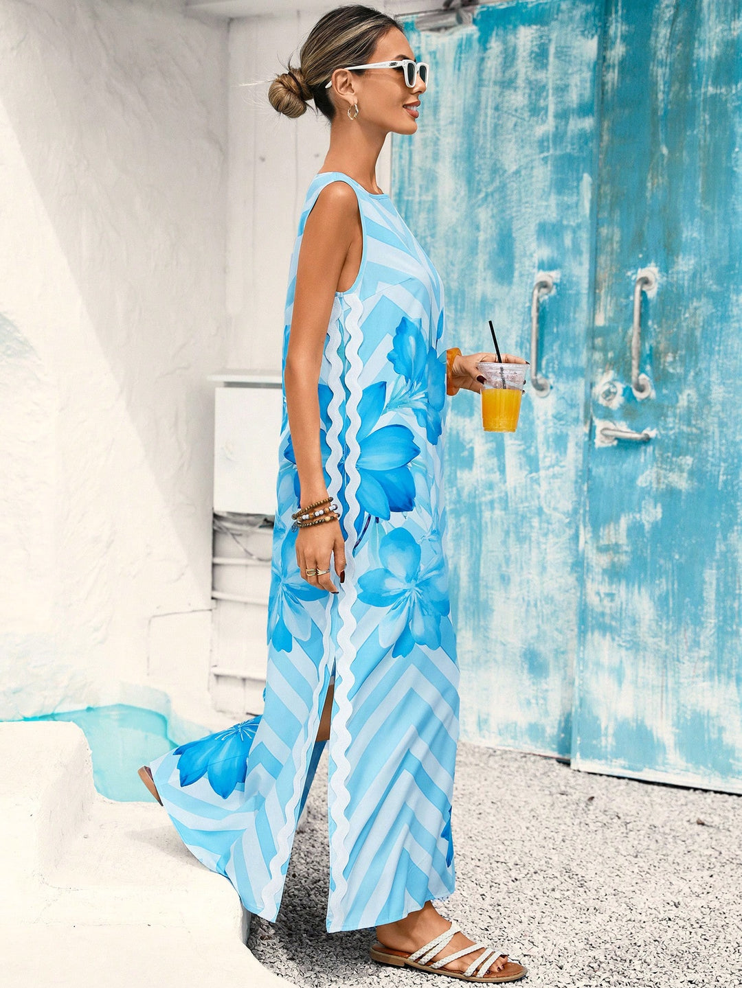 Rochie maxi SHEIN, albastru