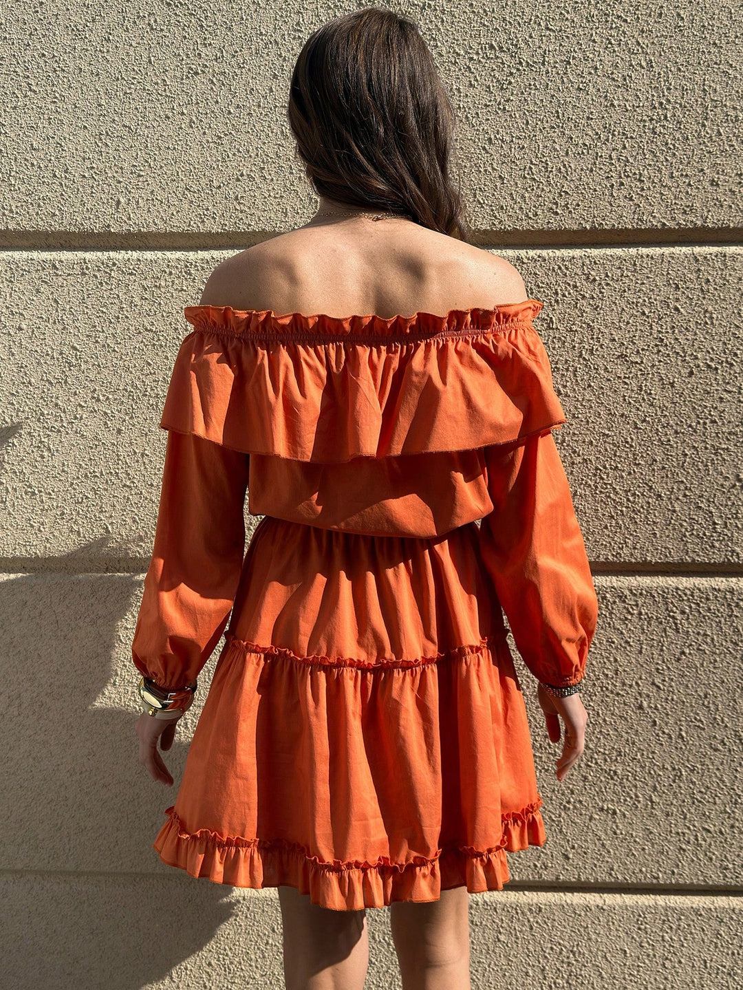 Rochie scurtă SHEIN, portocaliu