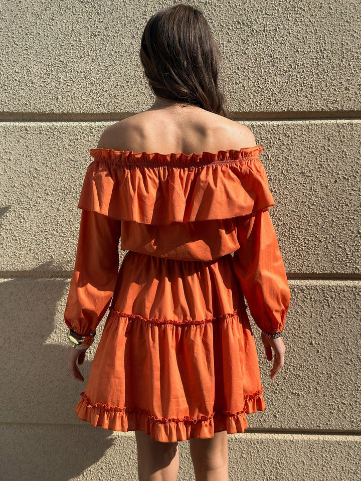 Rochie scurtă SHEIN, portocaliu