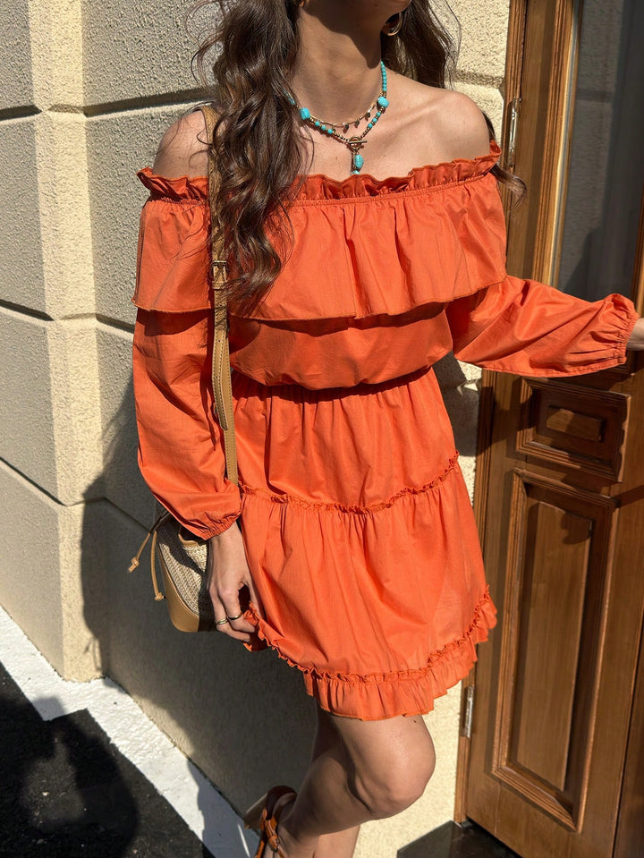 Rochie scurtă SHEIN, portocaliu