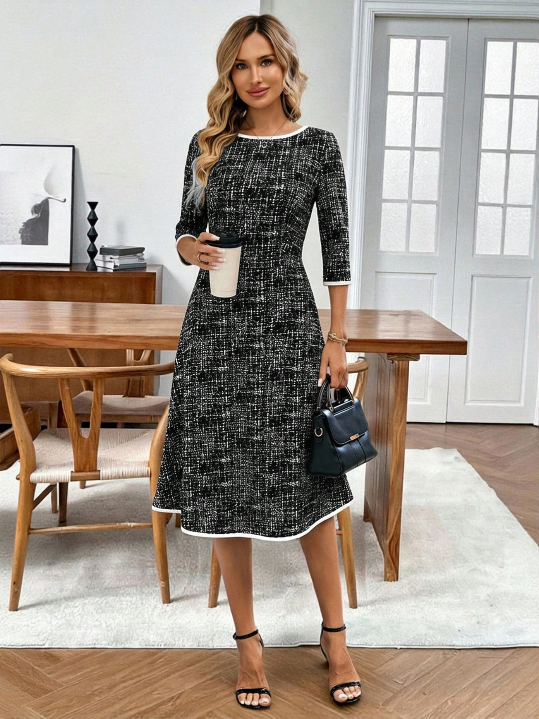 Rochie midi SHEIN, negru