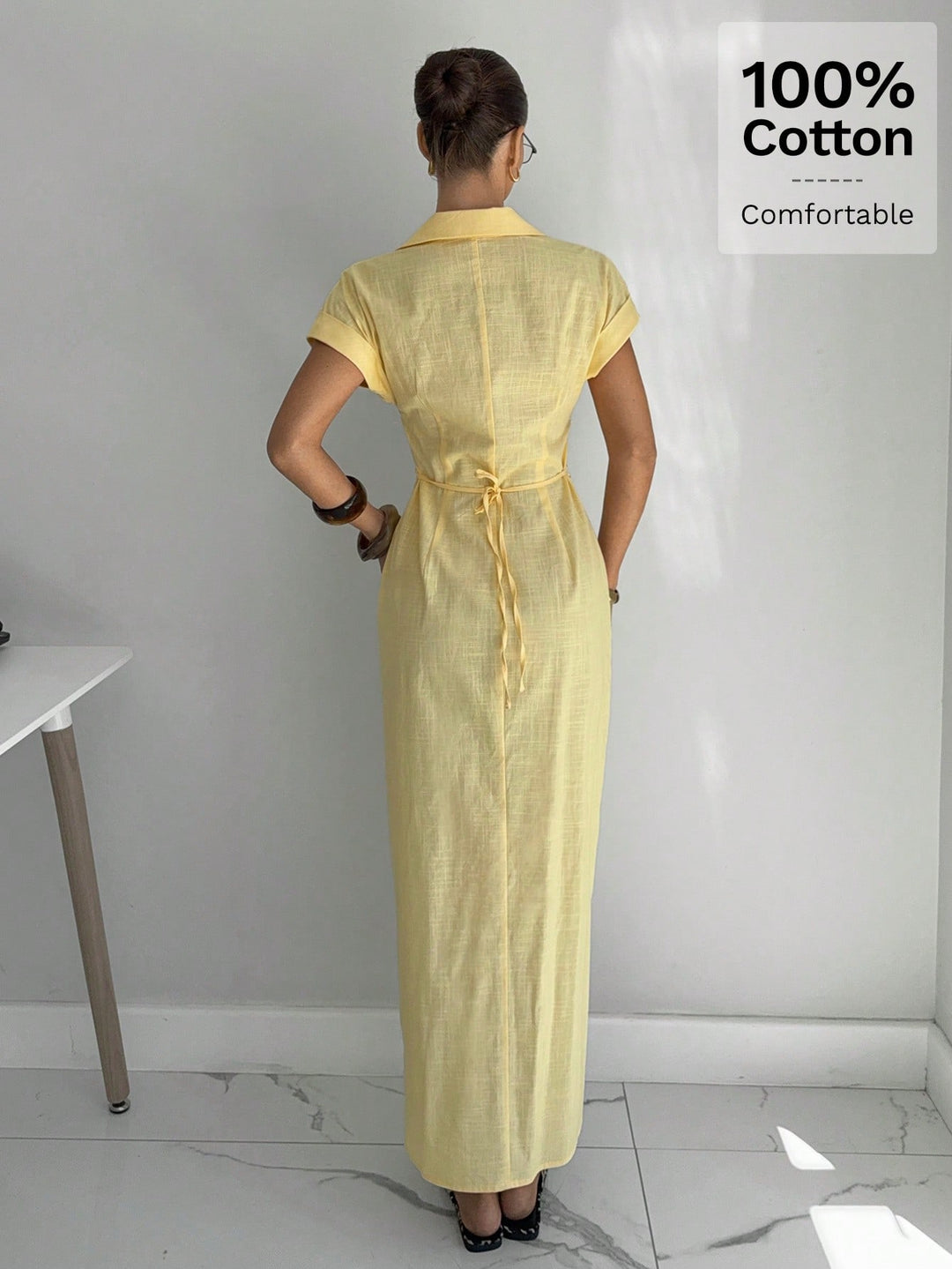 Rochie maxi SHEIN, galben
