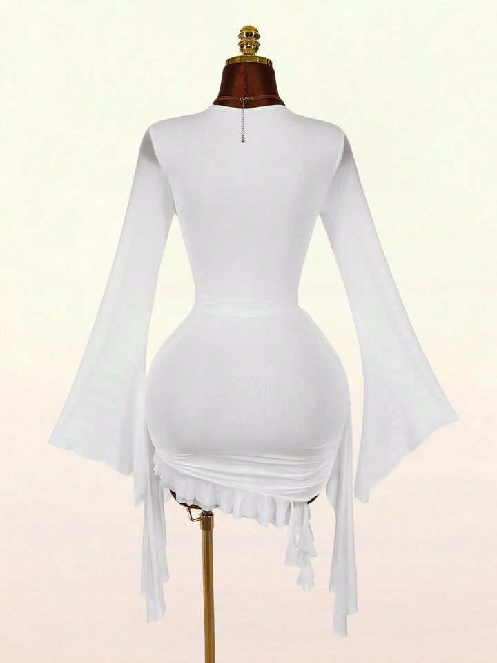Rochie mini SHEIN, alb